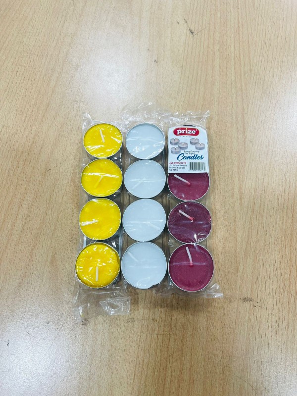 Small Circle Shaped Candles (4 Pcs Pack)