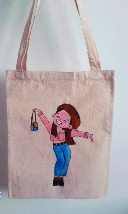 Hand Painted Tote Bag