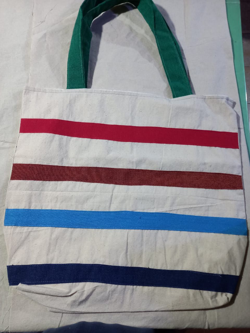 gray cloth bag